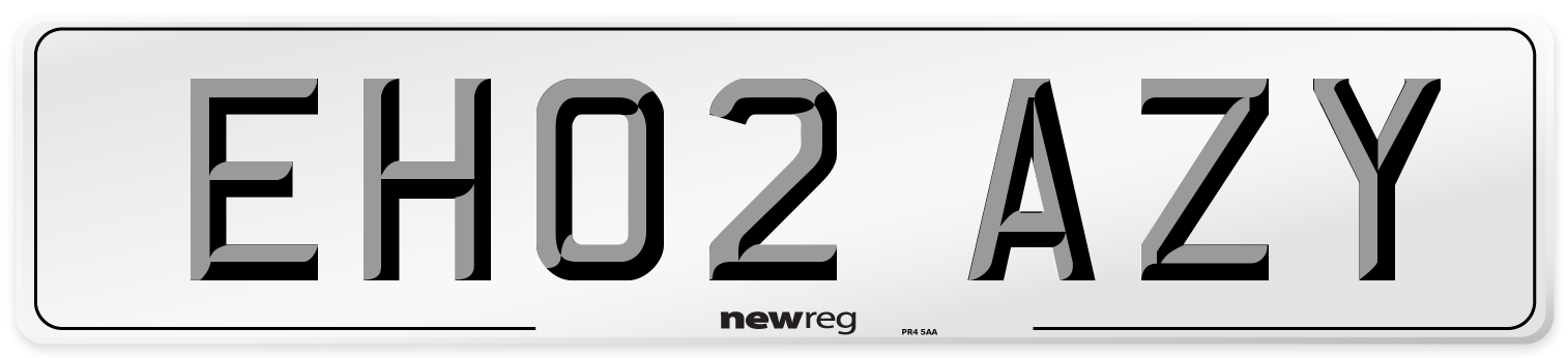 EH02 AZY Number Plate from New Reg